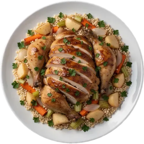 Miso Apple Butter Roast Chicken