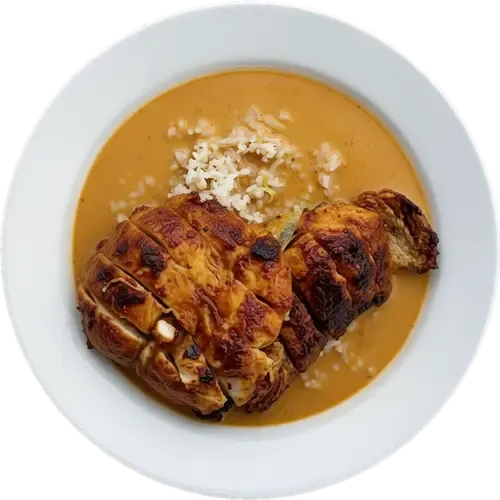 Laksa Inspired Chicken Rice and Broth