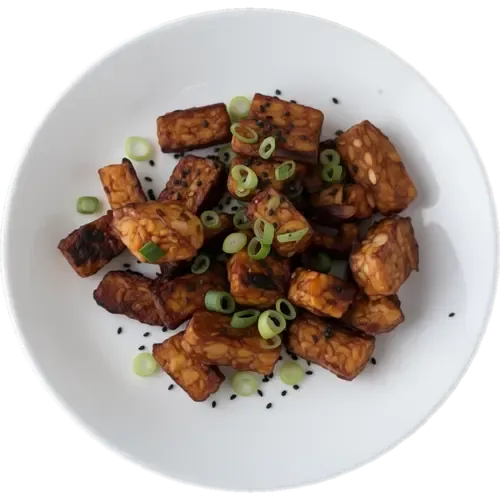 Sticky Maple Lime Tempeh Bites