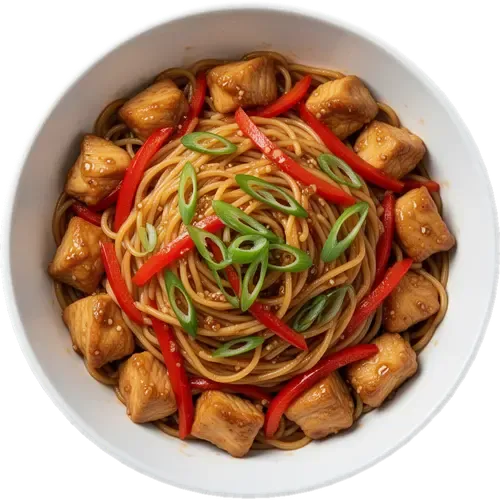 Honey Garlic Chicken Noodles