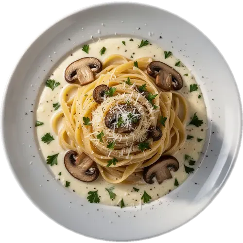 Wild Shiitake Fettuccine with Taleggio