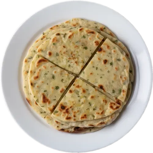 Soft Potato Flatbread with Fresh Herbs and Vegan Cheese