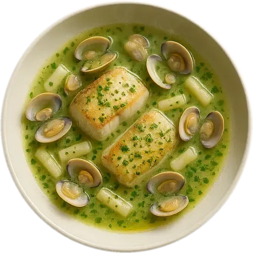 Merluza en Salsa Verde (hake in green sauce)