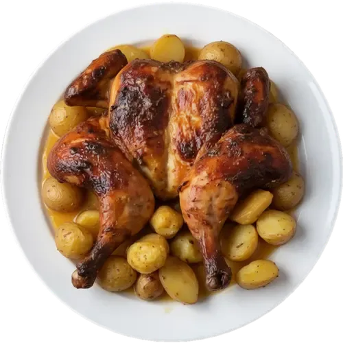 Honey Dijon Roast Chicken with Gravy