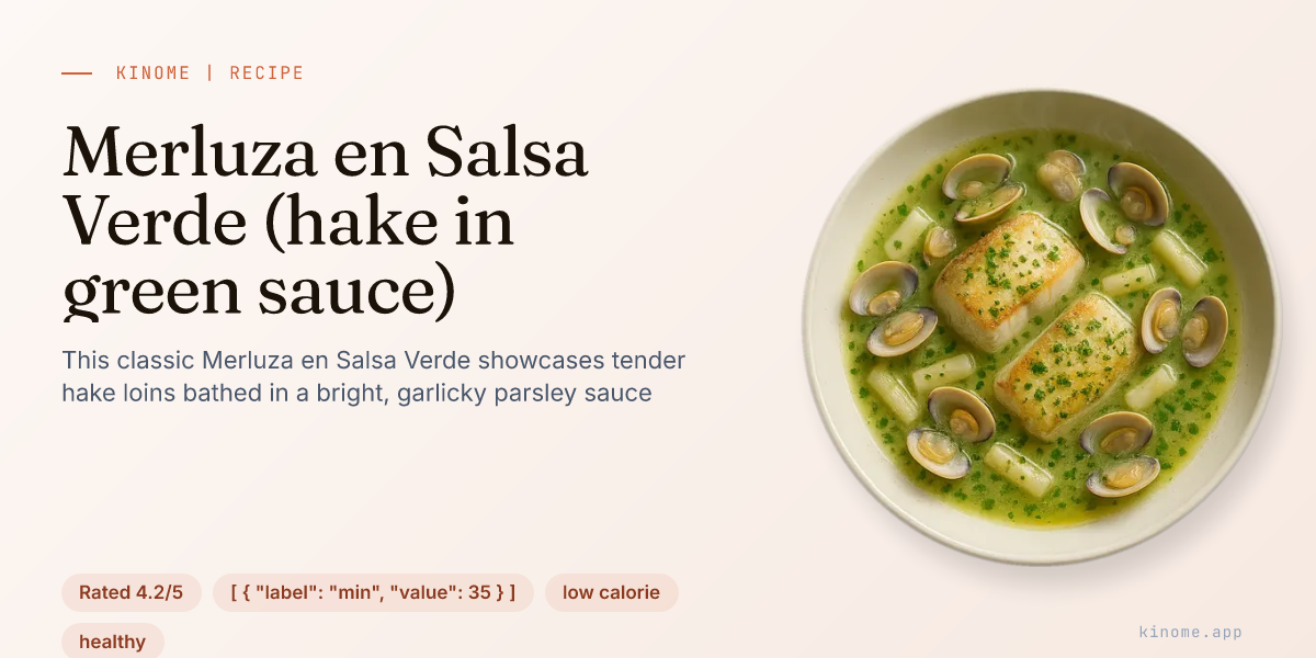 Merluza en Salsa Verde (hake in green sauce) Recipe - Method ...