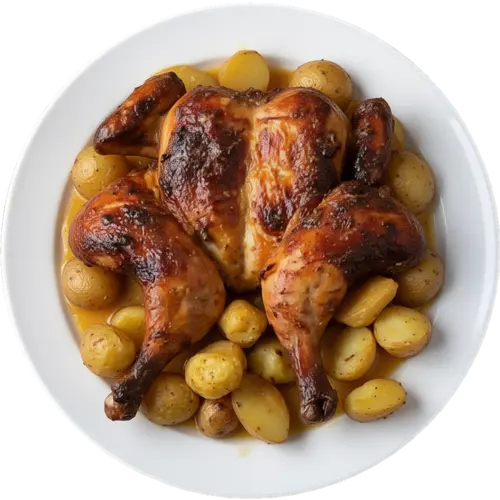 Honey Dijon Roast Chicken with Gravy