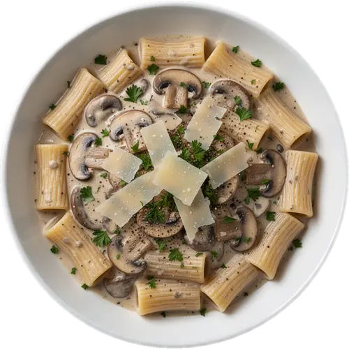 Creamy Mushroom Rigatoni Pasta