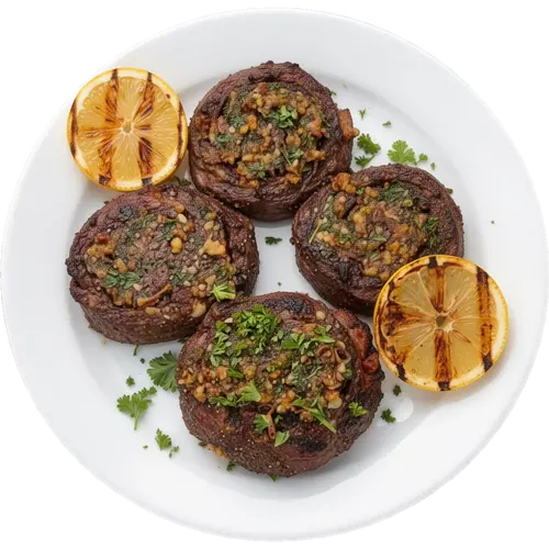 Spanish Garlic Steak Pinwheels