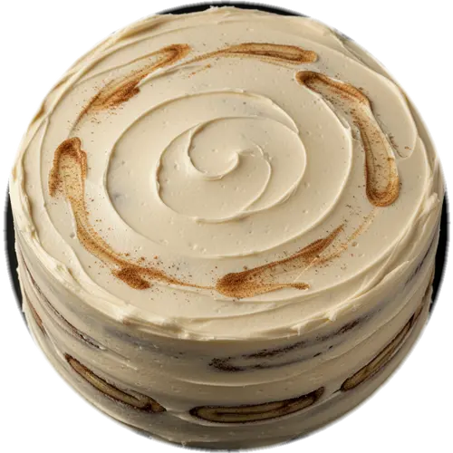 Banana Cake with Cinnamon Roll Filling and Cream Cheese Frosting