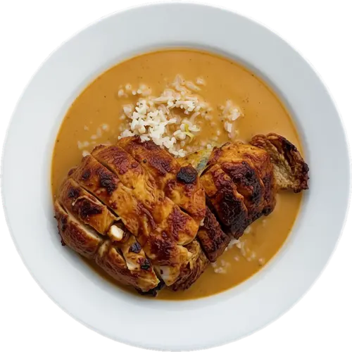 Laksa Inspired Chicken Rice and Broth