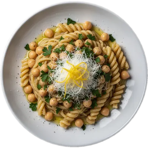 Lemony Pasta With Chickpeas and Parsley