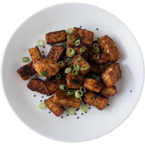 Sticky Maple Lime Tempeh Bites