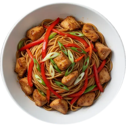 Honey Garlic Chicken Noodles