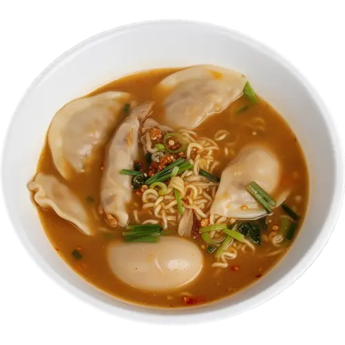 Quick Peanut Butter Ramen with Dumplings